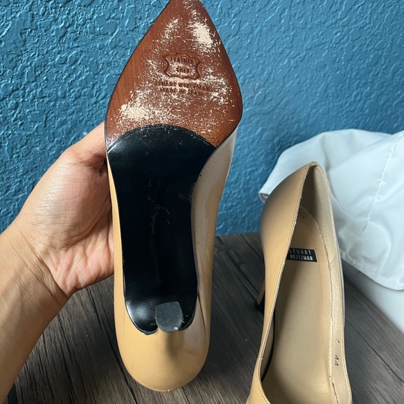 STUART WEITZMAN | Nude Pump Pointed Toe Heels - Picture 4 of 7